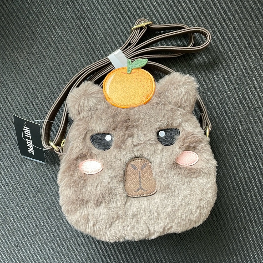 Fuzzy Capybara crossbody